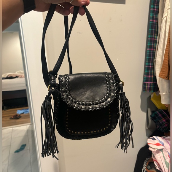 Dolce Vita Black Tassel Crossbody Purse - Picture 1 of 3